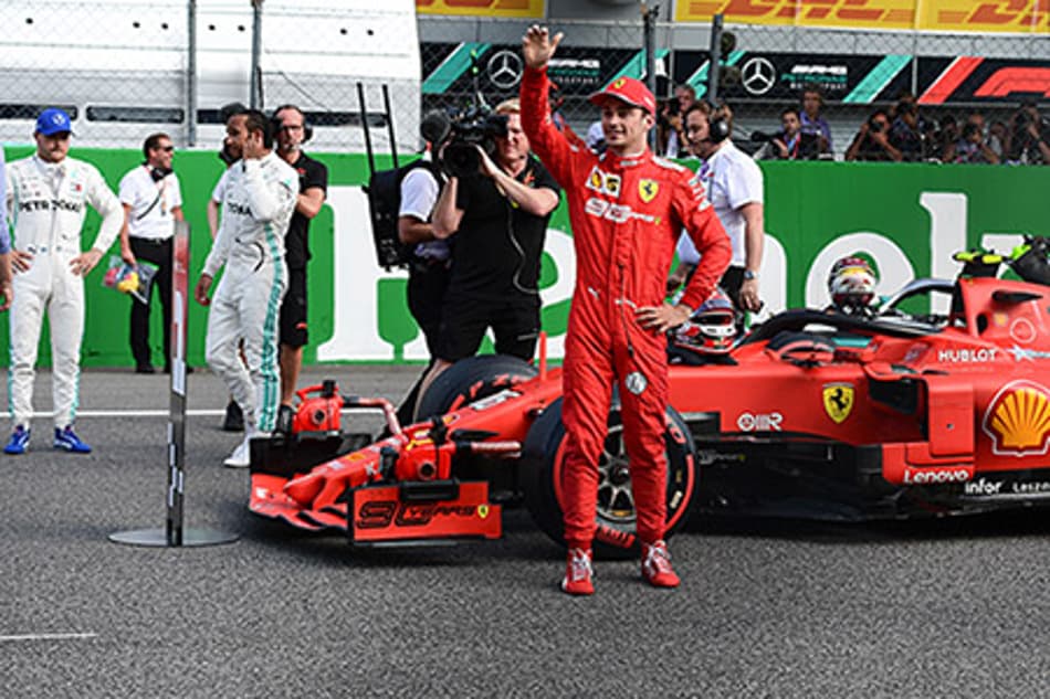 Charles Leclerc comemora pole-position na Itália e aposta no bom ritmo de corrida