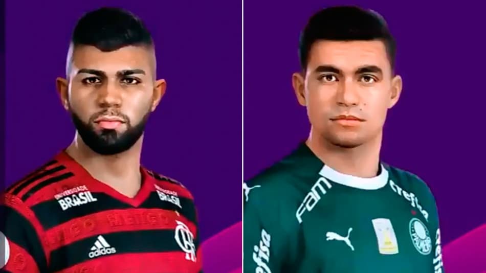 Confira! Jogadores de Flamengo e Palmeiras estão com gráficos ultrarrealistas no PES 2020