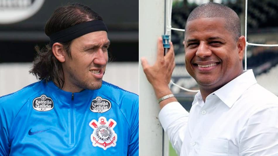 Montagem - Cássio e Marcelinho Carioca