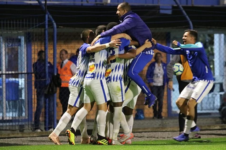 Avaí x Atlético-MG - comemoração do Avaí