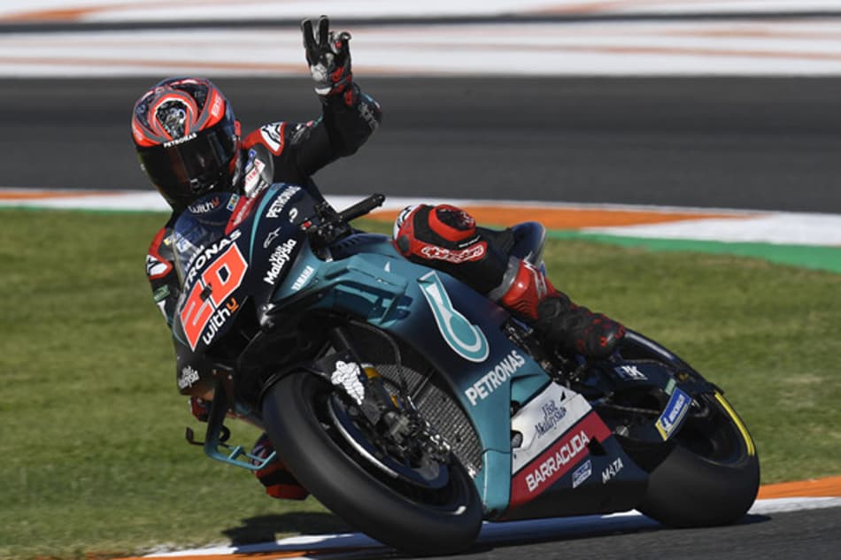 Fabio Quartararo lidera 1-2-3 da Yamaha no Dia 1 dos testes da MotoGP em Valência
