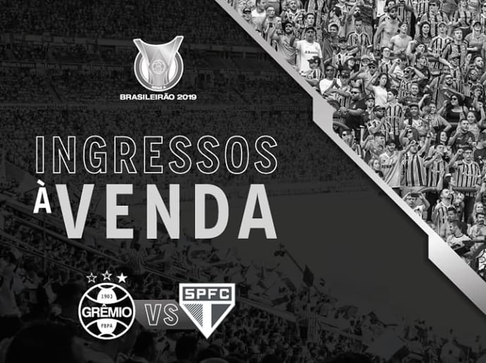 Venda prioritária para Grêmio x São Paulo será aberta nessa terça (26)