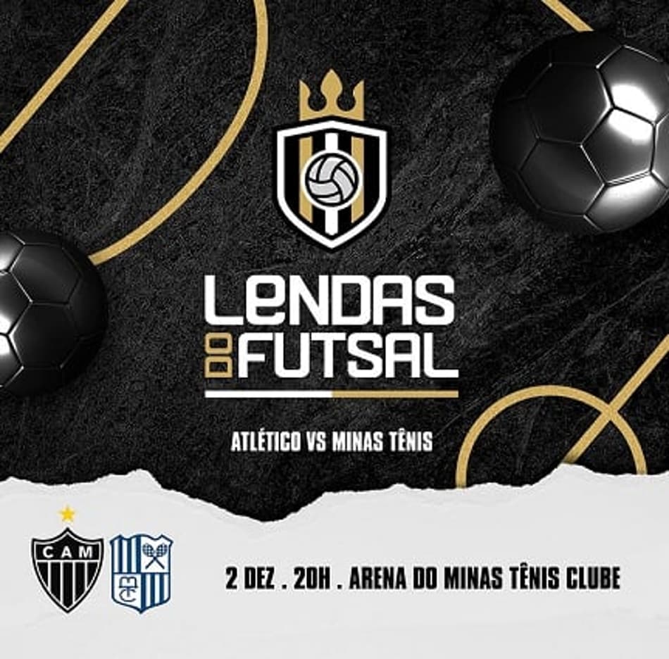 Com a presença do craque Falcão, lendas do Futsal do Galo farão jogo exibição contra o Minas Tênis