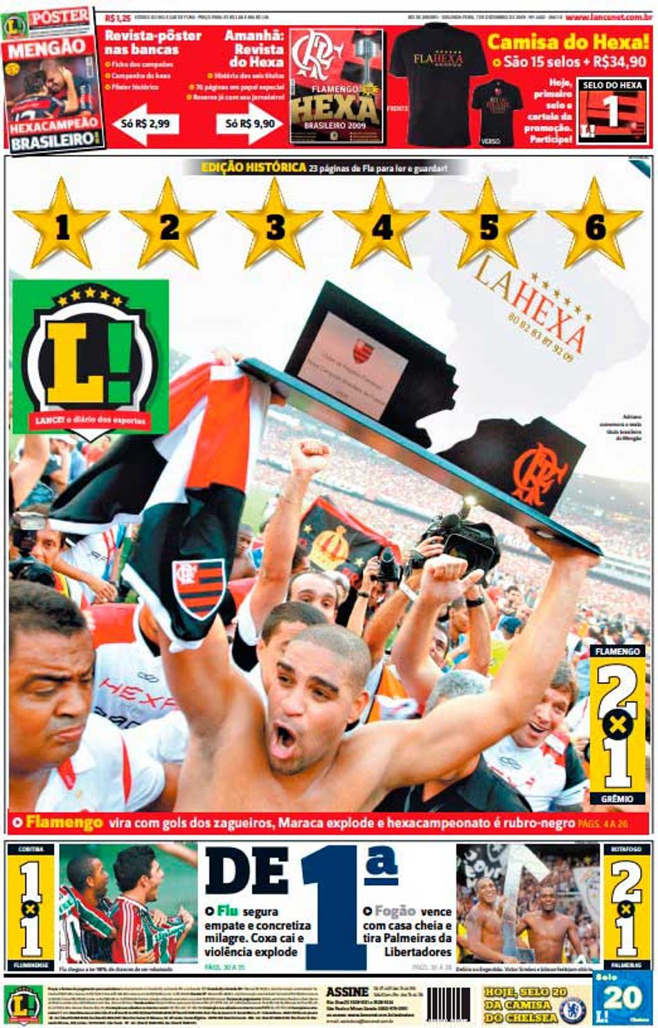 Dez anos do Hexa: As capas do L! da campanha da conquista do Flamengo