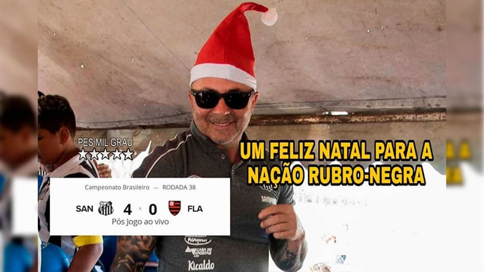 Goleada do Santos sobre o Flamengo rende memes na web