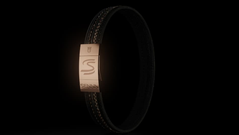 MONGRIP™ e marca SENNA lançam braceletes produzidos com pneu utilizado por Senna em Donington Park