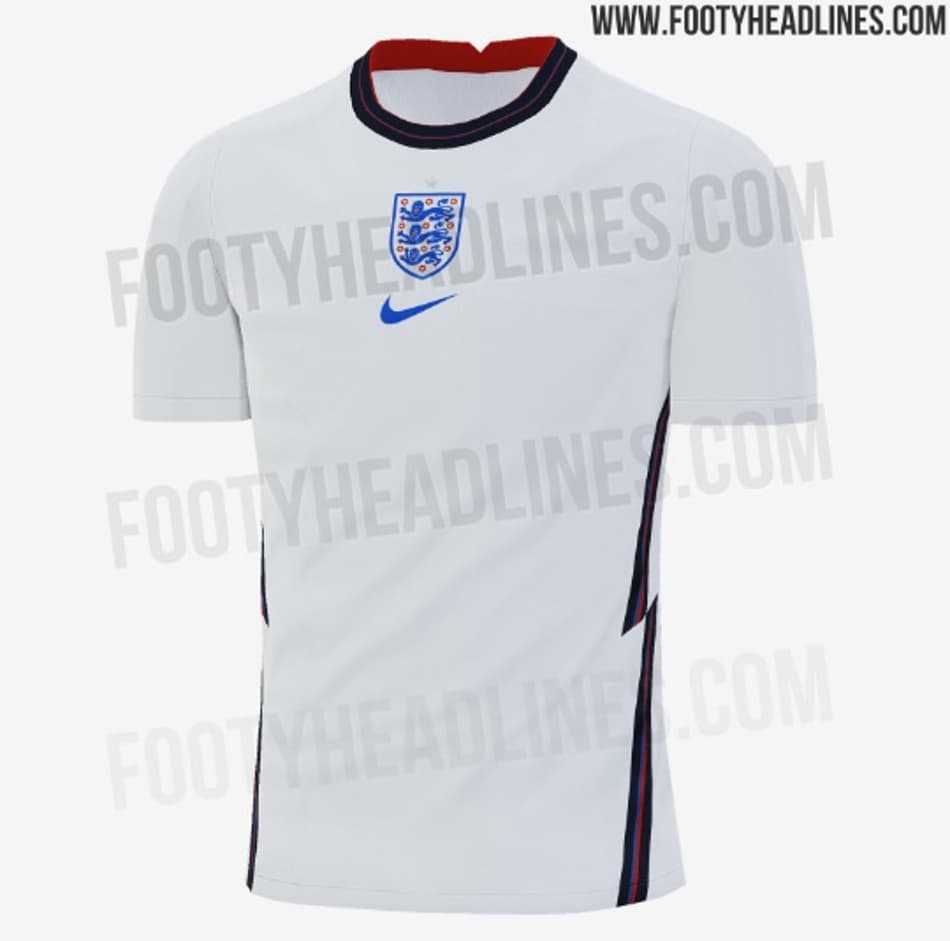 Seleção da Inglaterra voltará a ter camisa titular com símbolo centralizado