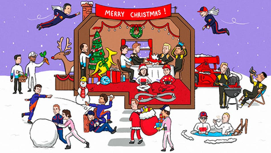 É Natal! Confira as mídias sociais das equipes e pilotos da Fórmula 1 celebrando a data