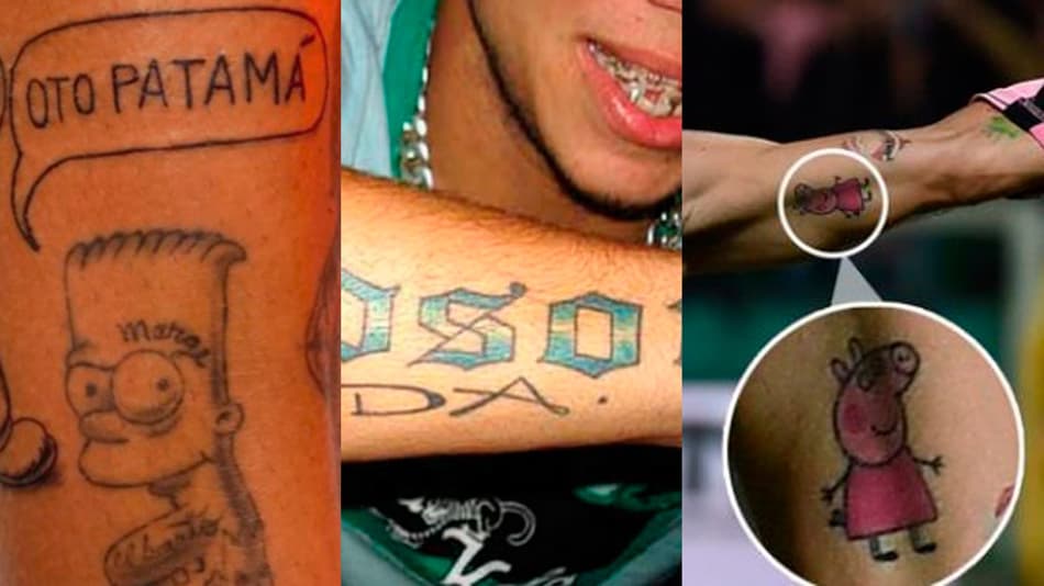 Gabigol, Madson, Gilardino… As tatuagens mais inusitadas dos jogadores
