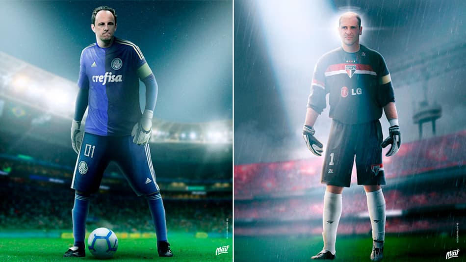 Que absurdo! Ídolos vestem as camisas de times rivais em brincadeira de designer