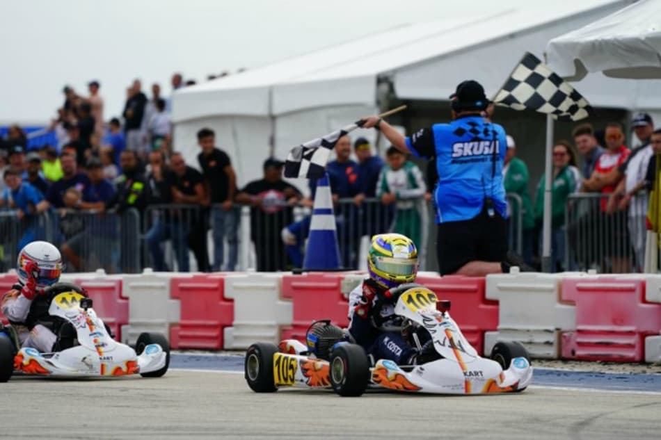 Miguel Costa é destaque no SKUSA com vitória e pódio em 1ª etapa nos EUA com a Sauber Karting Team