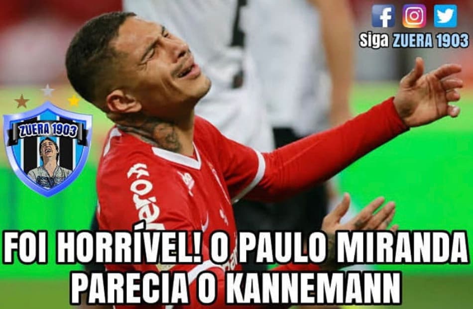 Diego Souza e Guerrero protagonizam memes da vitória do Grêmio sobre o Inter
