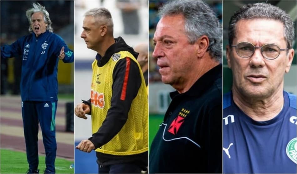 Jesus e Luxa no topo, Abel e Tiago Nunes na rabeira: a classificação dos técnicos da Série A em 2020