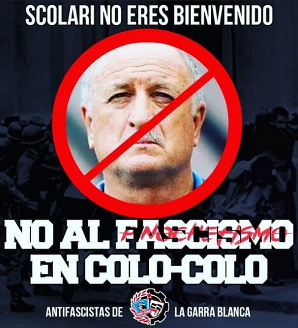 Torcedores do Colo-Colo criam postagem contra a chegada de Felipão