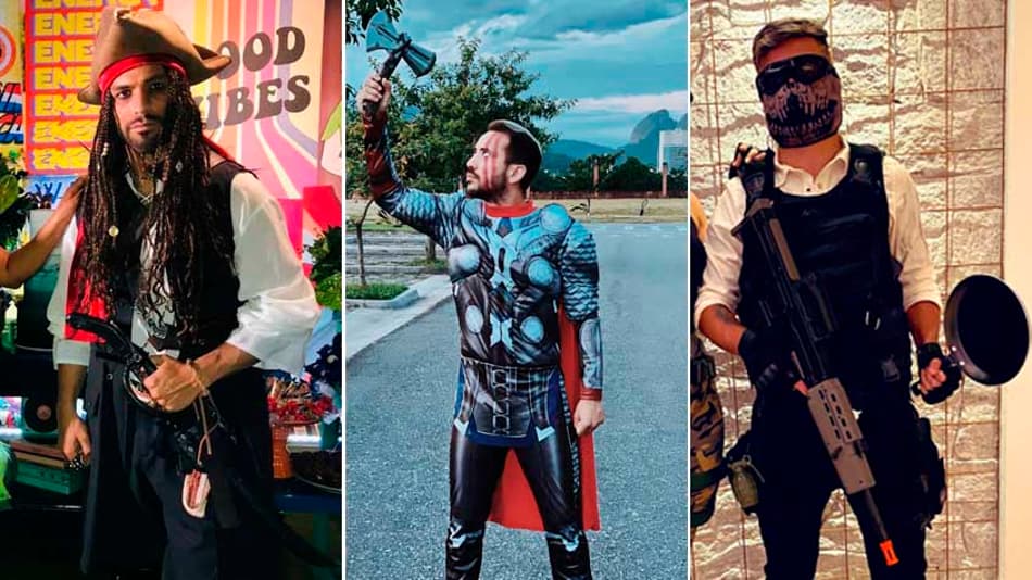 Thor, Homem de Ferro, Jack Sparrow… Os personagens da festa à fantasia de Diego e o elenco do Fla