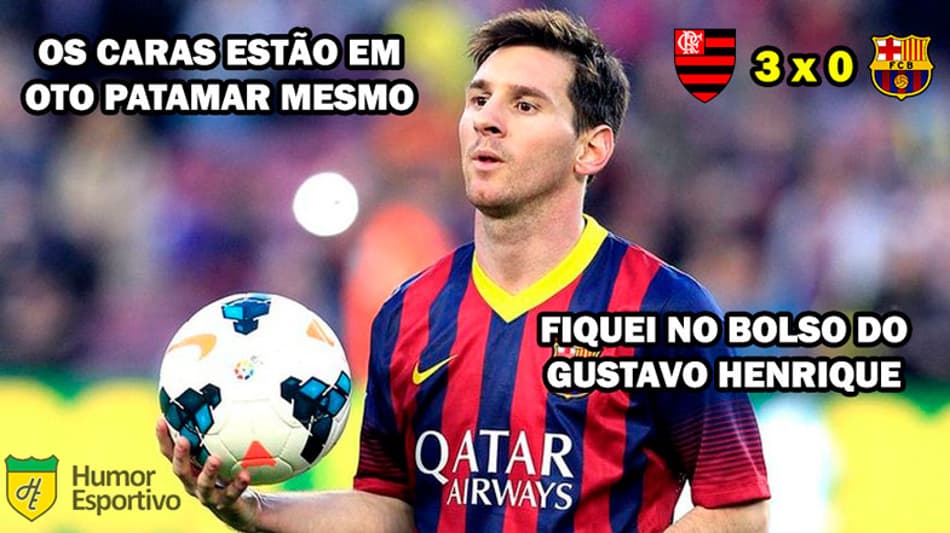 Flamengo atropela Barcelona e rubro-negros zoam até Messi; veja memes