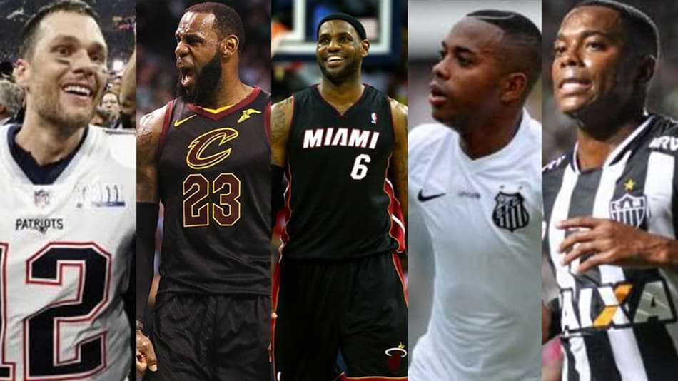 Tom Brady, LeBron James… Os atletas que jamais imaginamos com outra camisa, mas trocaram de clube