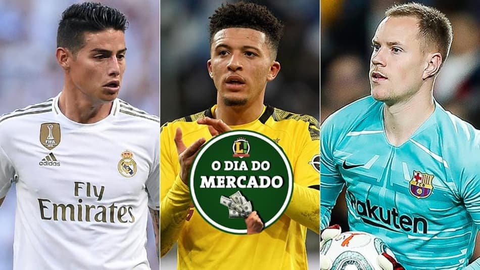 A manhã do mercado: James na mira do Arsenal, bolada do United por Sancho, Ter Stegen cobiçado….
