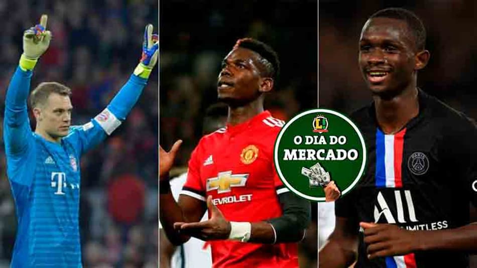 Manhã do mercado: Neuer longe do Bayern, Juventus quer retorno de Pogba, Barça de olho em promessa do PSG…
