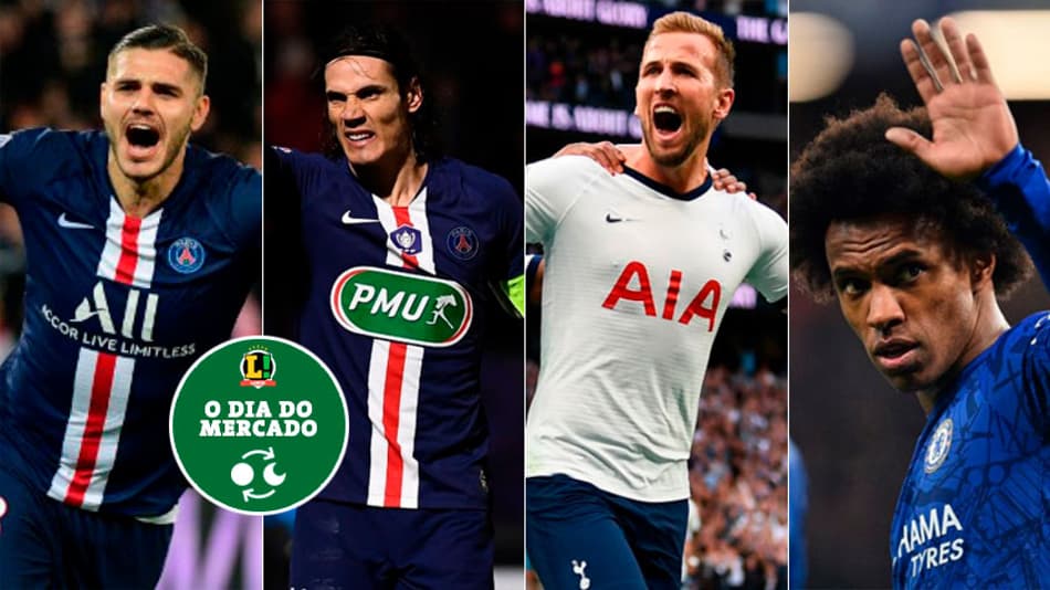 O dia do mercado: Willian de saída, dupla do PSG cobiçada, Kane pode reforçar clube espanhol…