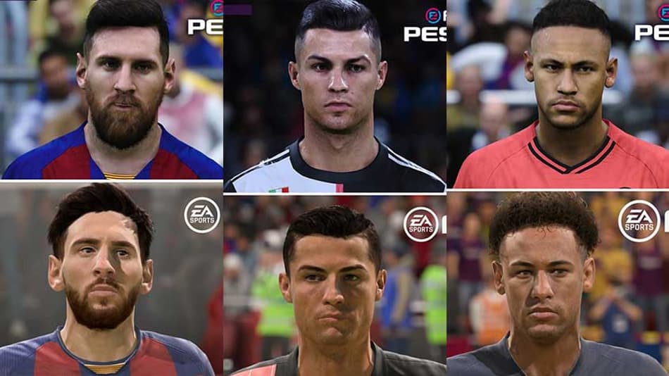 FIFA ou PES? LANCE! compara o gráfico dos jogadores nos games