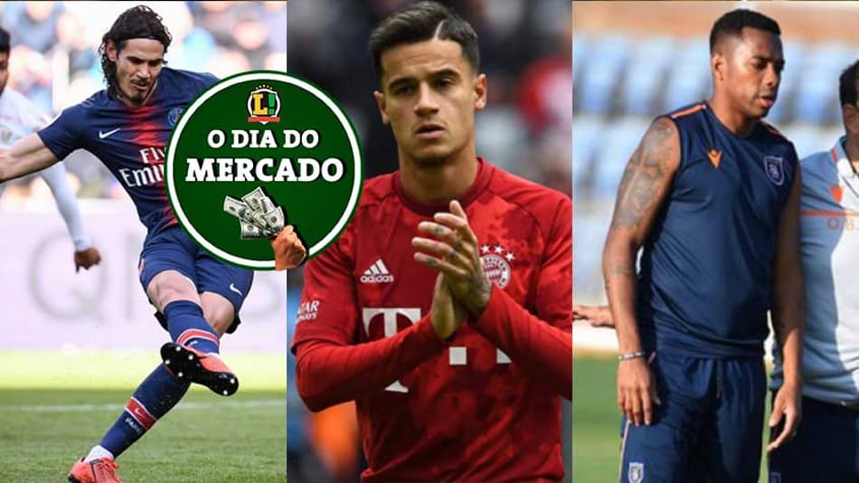 O dia do mercado: Dirigente de clube brasileiro conversa com Cavani e mais um inglês na briga por Coutinho