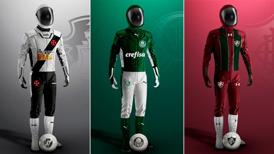 Designer cria uniformes para clubes brasileiros jogarem durante a pandemia