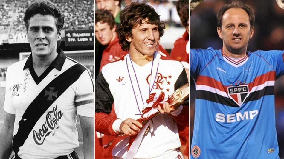 De Ceni a Dinamite: veja como seria o time dos maiores artilheiros do Brasileiro em cada posição