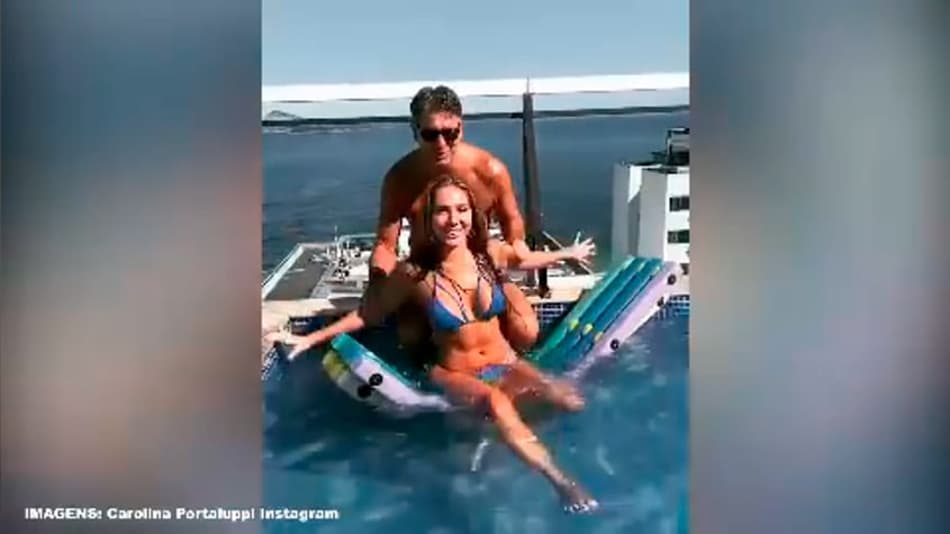 Renato Gaúcho leva 'bronca' da filha após brincadeira em piscina