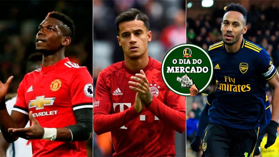 O dia do mercado: Pogba negocia com ex-clube, mudança de planos com Coutinho, futuro de Aubameyang…