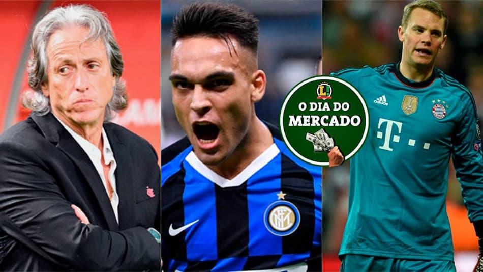 O dia do mercado: Jorge Jesus cobiçado na Inglaterra, Inter define valor por Lautaro, Neuer na mira de gigante italiano…