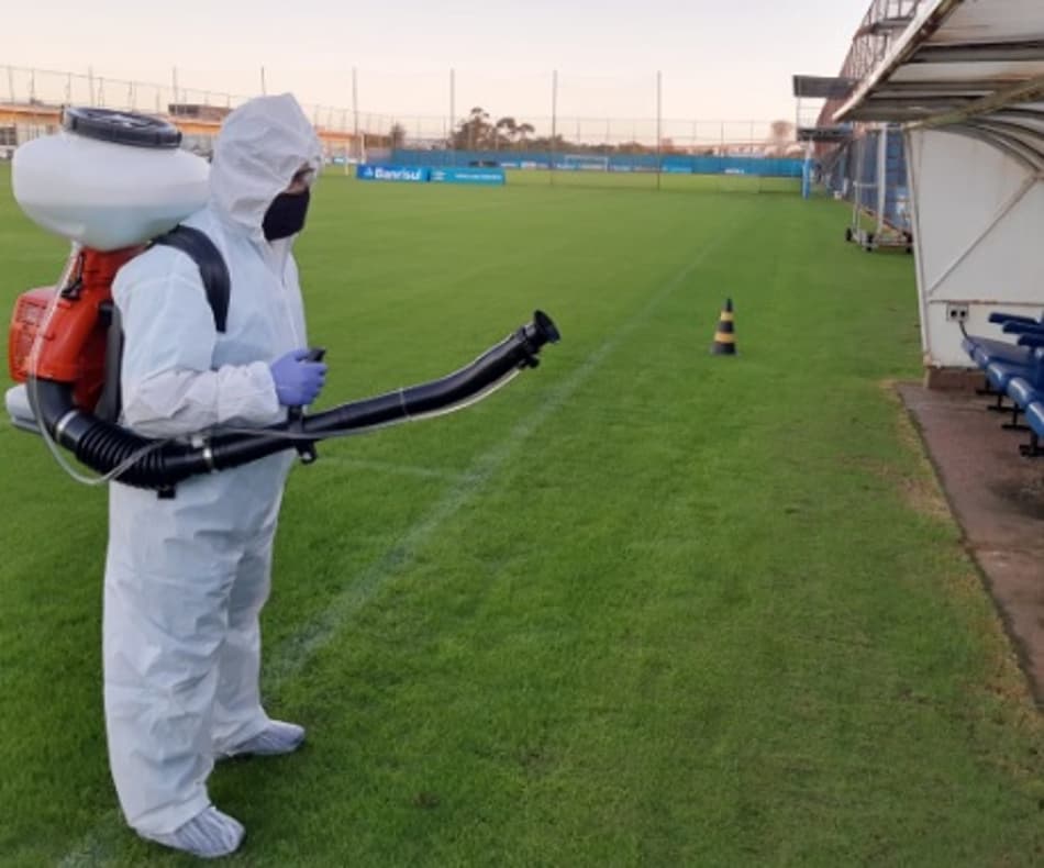 CT do Grêmio passa por processo de descontaminação para receber os atletas
