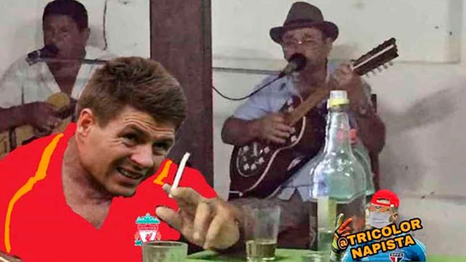 Reprise do título mundial do São Paulo gera memes e nem Gerrard escapa