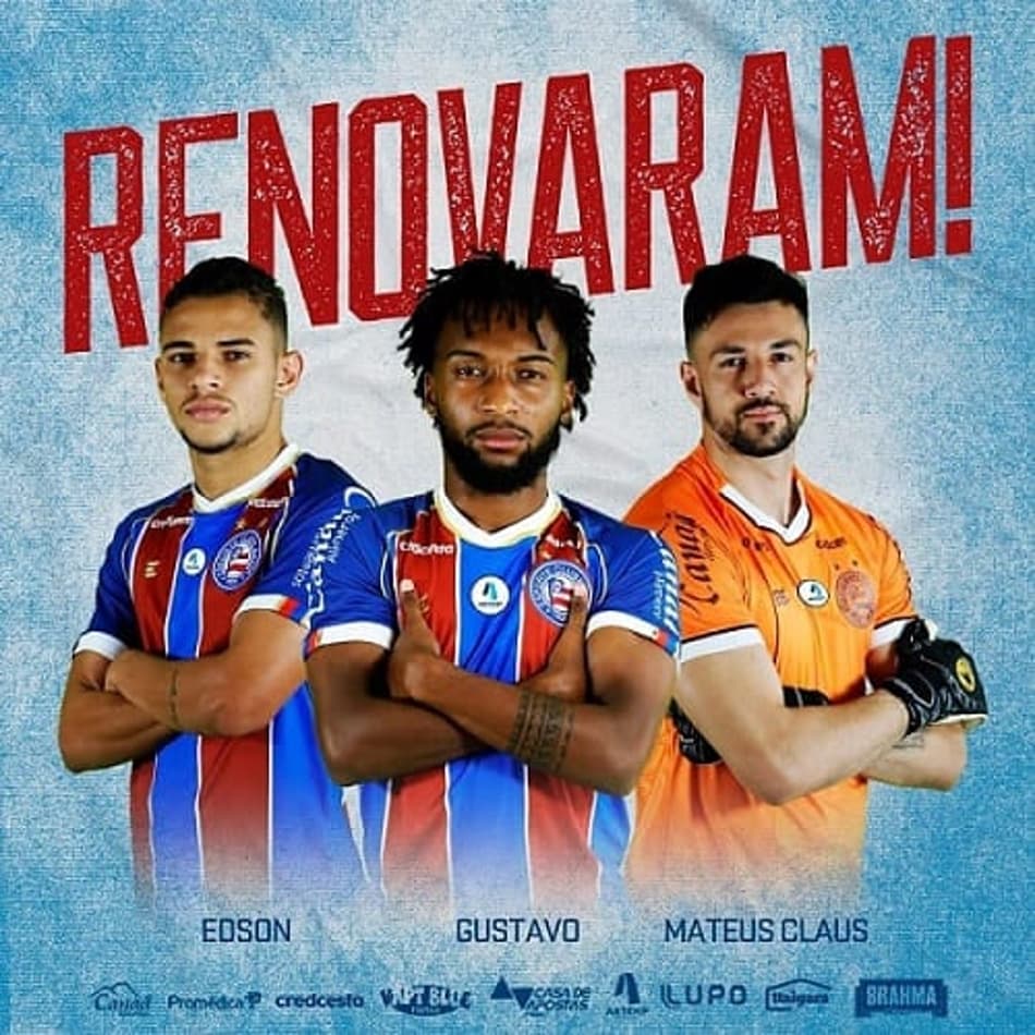 Três nomes do extinto Time de Transição renovam contrato com o Bahia
