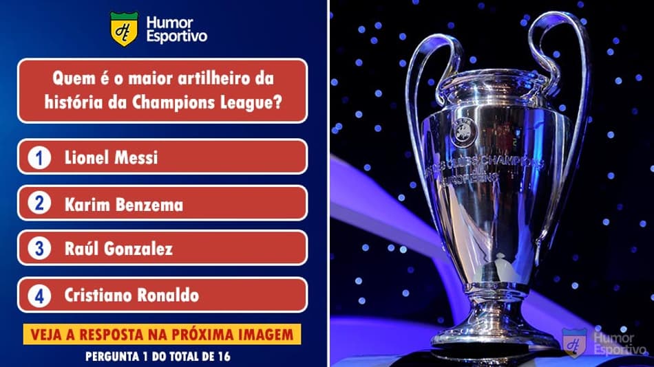 Você sabe tudo sobre a Champions League? Faça o teste nesse desafio!