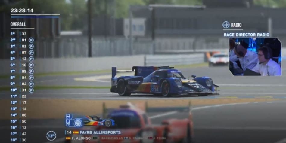 Equipe de Barrichello e Alonso abandona 24 Horas de Le Mans virtuais