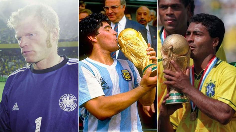 Oliver Kahn, Maradona, Romário… LANCE! relembra os melhores jogadores das Copas do Mundo