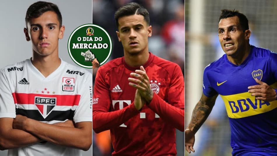 Manhã do Mercado: Zagueiro pede rescisão no São Paulo, futuro de Coutinho, Boca quer ficar com Tévez…