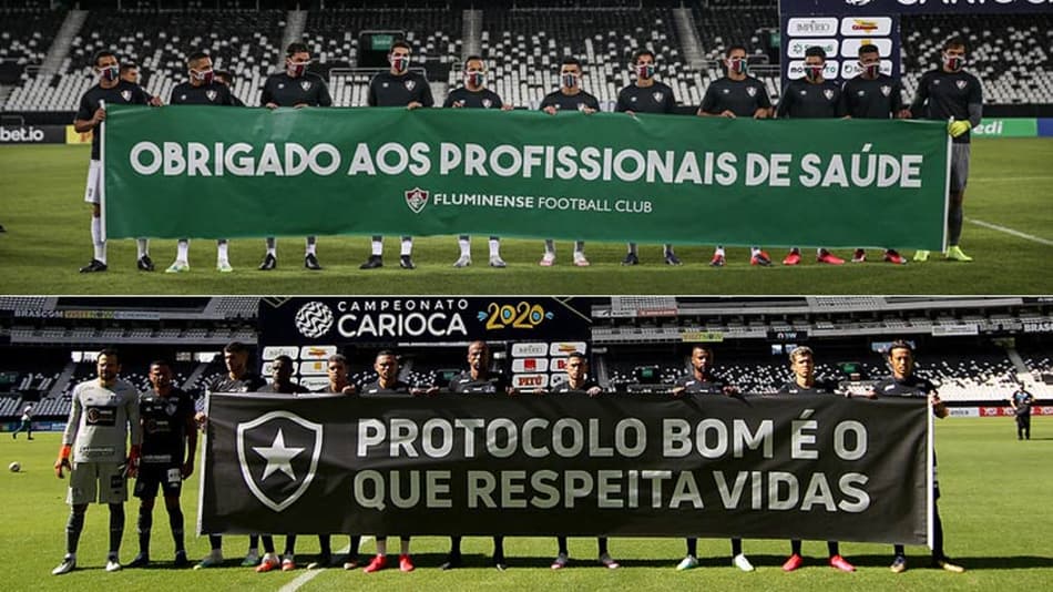 Alinhados fora de campo, Fluminense e Botafogo duelam na semifinal da Taça Rio