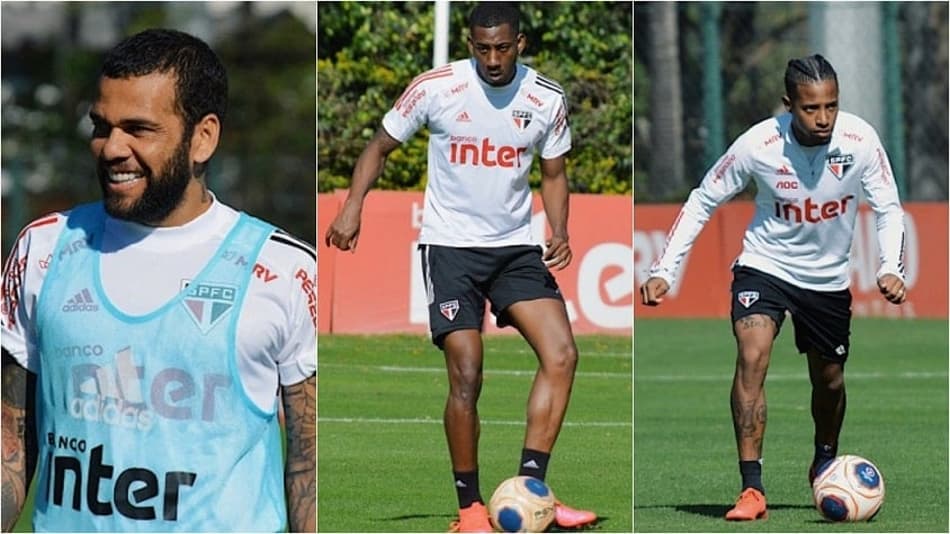 Confira imagens do treino do São Paulo deste sábado, no CT da Barra Funda