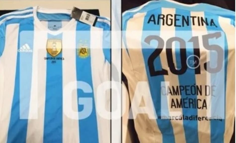 Site revela camisa que Argentina iria usar em caso de título na Copa América