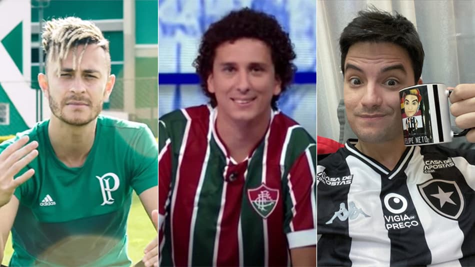 Poderiam ajudar o seu clube a bombar na web? Saiba o time do coração dos maiores influenciadores digitais do Brasil