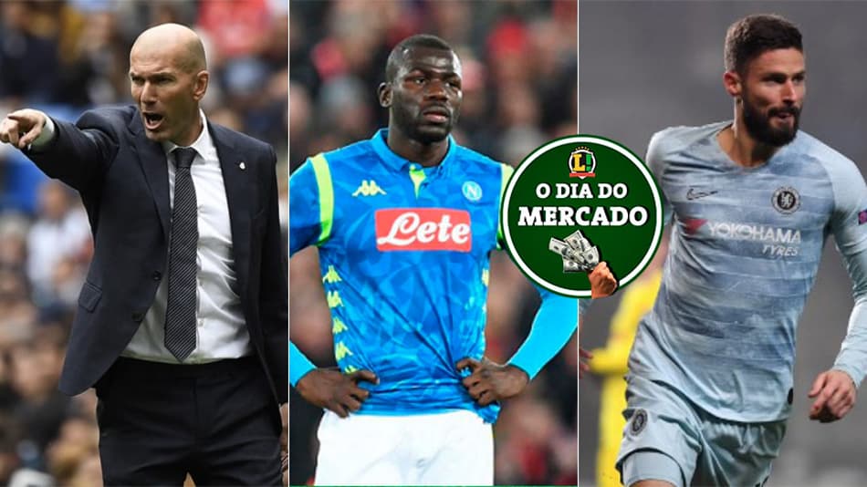 Dia do mercado: Zidane pode deixar o Real, Koulibaly de saída do Napoli, Giroud cobiçado na Itália…