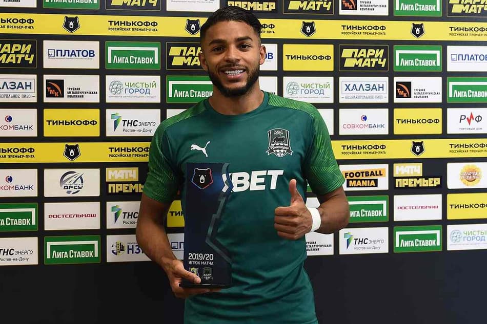 Atuando na Rússia, Wanderson comemora momento no Krasnodar