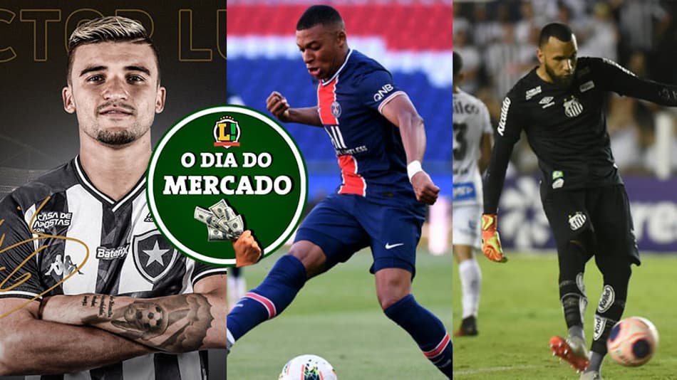 O dia do mercado: Botafogo anuncia lateral, o futuro de Mbappé, Everson em disputa judicial com o Santos…