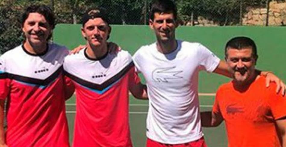 Djokovic treina com Lopez e Fokina de olho no US Open