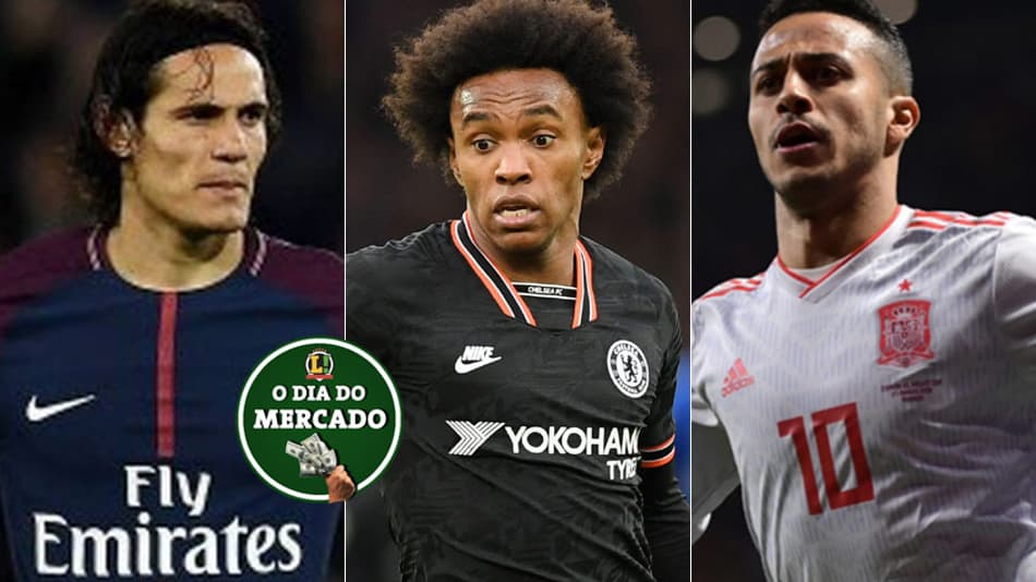 Manhã do Mercado: Cavani pode jogar no Brasil, Willian perto de rival, Thiago com um pé no Liverpool…