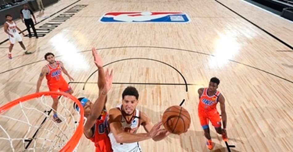 Booker brilha, Suns vence Thunder e segue invicto na bolha