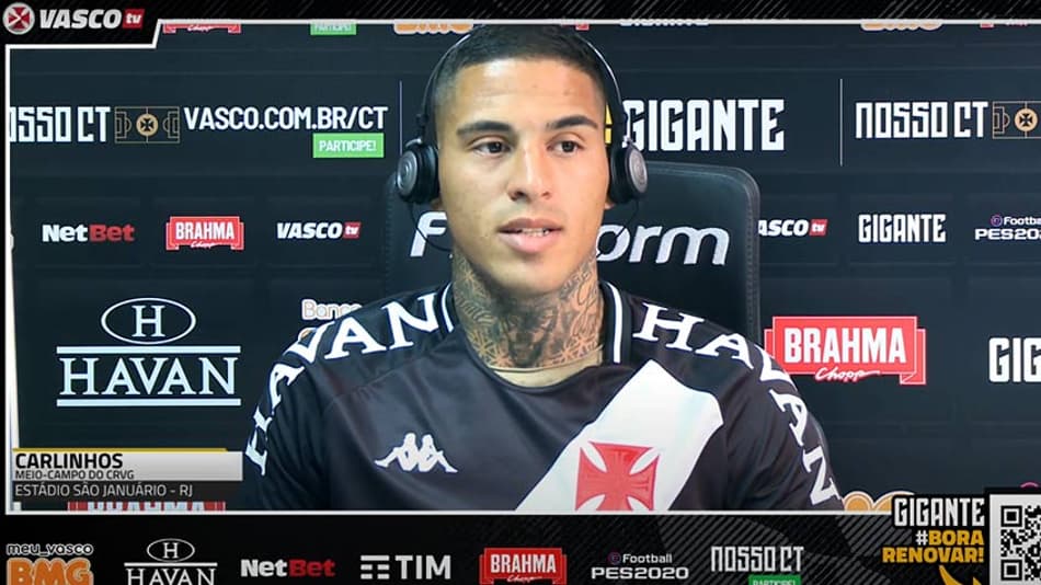 Veja como foi a apresentação de Carlinhos como reforço do Vasco