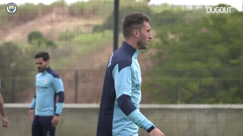 Veja treino do Manchester City em Lisboa visando ao jogo contra o Lyon